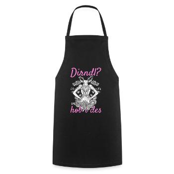 Damen Dirndl Ersatz Trachten Ersatz Bluse Kirmes - Kochschürze - Schwarz - Vorne - AI Model Male 185 dark (185cm)
