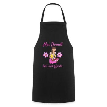 Damen Dirndl Ersatz Trachten Ersatz Bluse Kirmes - Kochschürze - Schwarz - Vorne - AI Model Male 185 dark (185cm)
