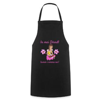 Damen Dirndl Ersatz Trachten Ersatz Bluse Kirmes - Kochschürze - Schwarz - Vorne - AI Model Male 185 dark (185cm)