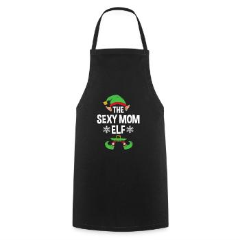 Group Matching Family Christmas Gift Elf - Cooking Apron - black - Front - AI Model Male 185 dark (185cm)