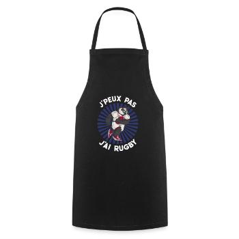 J'Peux Pas J'ai Rugby Joueur Maillot France Rugby - Kochschürze - Schwarz - Vorne - AI Model Male 185 dark (185cm)