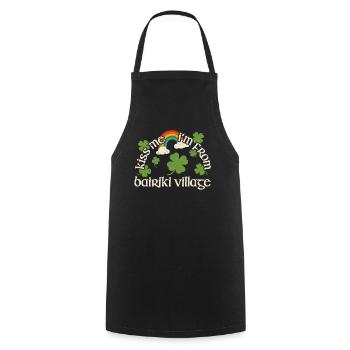 Küss mich - St. Patricks Day Bairiki Village - Kochschürze - Schwarz - Vorne - AI Model Male 185 dark (185cm)