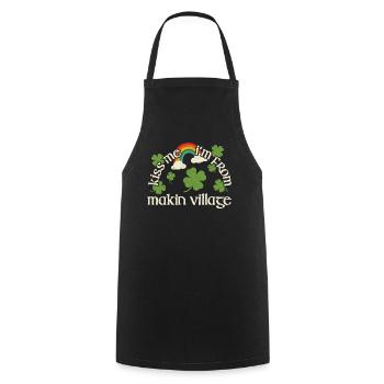Küss mich - St. Patricks Day Makin Village - Kochschürze - Schwarz - Vorne - AI Model Male 185 dark (185cm)