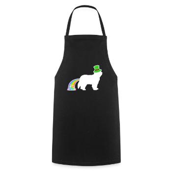 St. Patrick’s Dog - Collie barbu - Tablier de cuisine - noir - Devant - AI Model Male 185 dark (185cm)