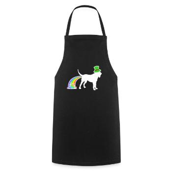 St. Patrick's Dog - Bloodhound - Cooking Apron - black - Front - AI Model Male 185 dark (185cm)