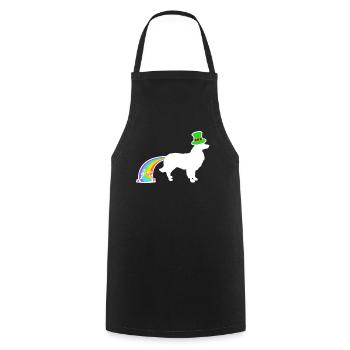 Chien de Saint-Patrick - Border Collie - Tablier de cuisine - noir - Devant - AI Model Male 185 dark (185cm)