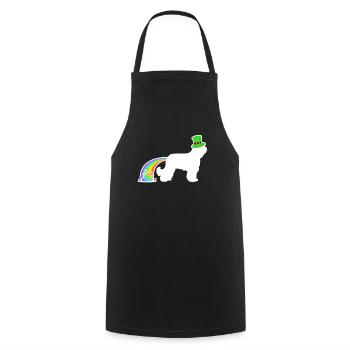 St. Patricks Hund - Briarde - Kochschürze - Schwarz - Vorne - AI Model Male 185 dark (185cm)