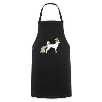Chien de Saint-Patrick - Canaan Dog - Tablier de cuisine - noir - Devant - AI Model Male 185 dark (185cm)