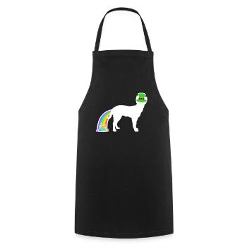 Chien de Saint-Patrick - Mudi - Tablier de cuisine - noir - Devant - AI Model Male 185 dark (185cm)