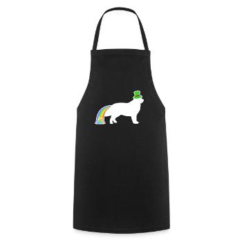 St. Patrick's Dog - Newfoundland - Cooking Apron - black - Front - AI Model Male 185 dark (185cm)