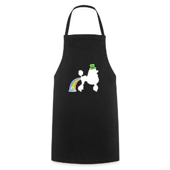 St. Patrick’s Dog - Caniche - Tablier de cuisine - noir - Devant - AI Model Male 185 dark (185cm)