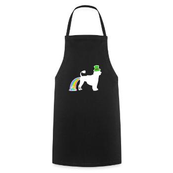 Chien de Saint-Patrick - Eau portugaise - Tablier de cuisine - noir - Devant - AI Model Male 185 dark (185cm)
