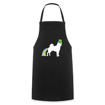 Chien de Saint-Patrick - Shiba Inu - Tablier de cuisine - noir - Devant - AI Model Male 185 dark (185cm)