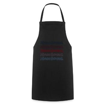 Vintage Sweden Town - Retro Jönköping - Tablier de cuisine - noir - Devant - AI Model Male 185 dark (185cm)
