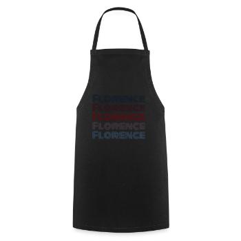 Vintage Italy Stadt - Retro Florence - Kochschürze - Schwarz - Vorne - AI Model Male 185 dark (185cm)