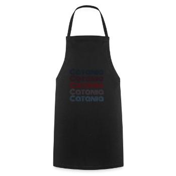 Vintage Italy City - Retro Catane - Tablier de cuisine - noir - Devant - AI Model Male 185 dark (185cm)