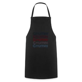 Vintage Armenia City - Retro Gyumri - Tablier de cuisine - noir - Devant - AI Model Male 185 dark (185cm)