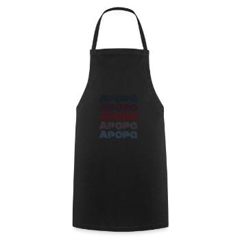 Vintage El Salvador City - Retro Apopa - Cooking Apron - black - Front - AI Model Male 185 dark (185cm)