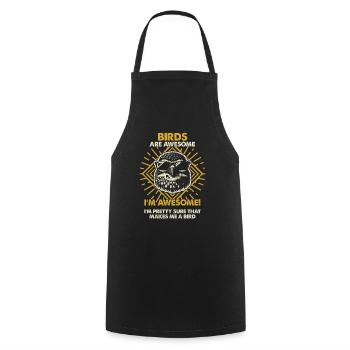 Les oiseaux sont géniaux - Mama Dad - Tablier de cuisine - noir - Devant - AI Model Male 185 dark (185cm)