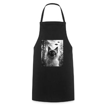 Alien BalinCat - Alien Selfie Balinese UFO - Cooking Apron - black - Front - AI Model Male 185 dark (185cm)