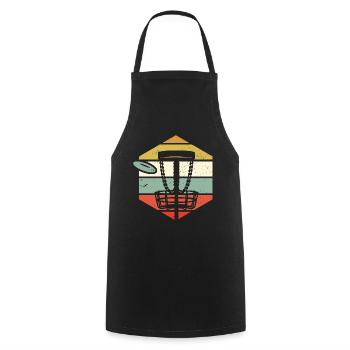 Disc Golf Sports Retro Disc Golf - Cooking Apron - black - Front - AI Model Male 185 dark (185cm)