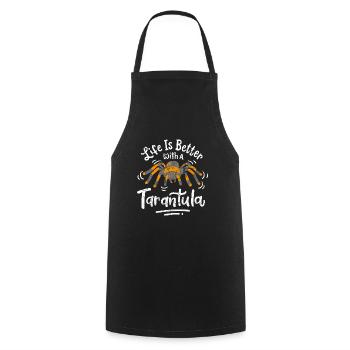La vie est meilleure avec un cadeau d’araignée tarentule - Tablier de cuisine - noir - Devant - AI Model Male 185 dark (185cm)