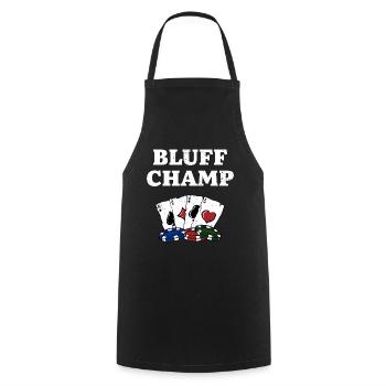 Bluff Champ Card Games Poker Card Player Poker - Cooking Apron - black - Front - AI Model Male 185 dark (185cm)