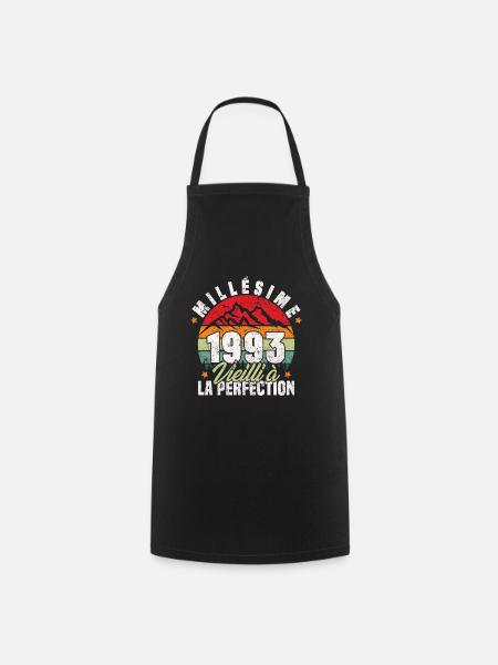Millésime 1993, Cadeau D'anniversaire Vintage 1993 - Tablier de cuisine - noir