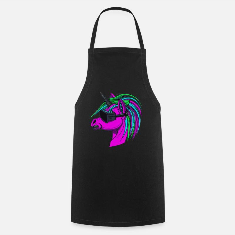 Punk Rock Unicorn - Cooking Apron - black