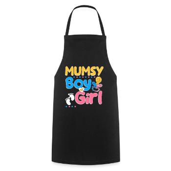 Pink or Blue Mumsy t’aime la meilleure maman de tous les temps - Tablier de cuisine - noir - Devant - AI Model Male 185 dark (185cm)