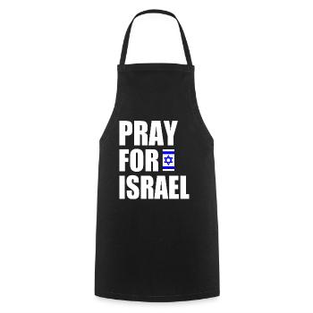 Pray for israel - Kochschürze - Schwarz - Vorne - AI Model Male 185 dark (185cm)