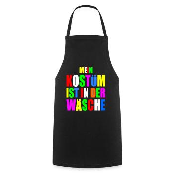 mein kostüm ist in der wäsche - Kochschürze - Schwarz - Vorne - AI Model Male 185 dark (185cm)