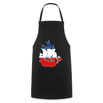 Schleswig-Holstein Boat - Cooking Apron - black - Front - AI Model Male 185 dark (185cm)
