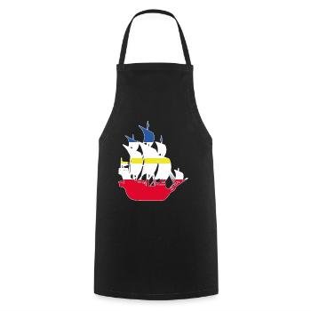 Mecklenburg-Western Pomerania boat - Cooking Apron - black - Front - AI Model Male 185 dark (185cm)