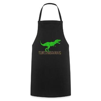 Tonton Jurassique umour Dinosaure - Tablier de cuisine - noir - Devant - AI Model Male 185 dark (185cm)