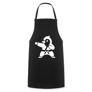 Pingouin Karaté Arts Martiaux Arts Martiaux Silhouette - Tablier de cuisine - noir - Devant - AI Model Male 185 dark (185cm)