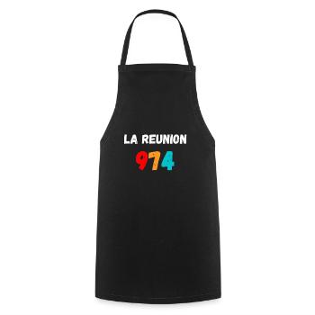 THE MEETING 974 - Cooking Apron - black - Front - AI Model Male 185 dark (185cm)