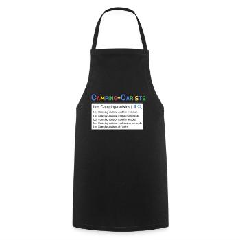 Camping-cariste Humour Camping-car Homme Et Femme - Tablier de cuisine - noir - Devant - AI Model Male 185 dark (185cm)