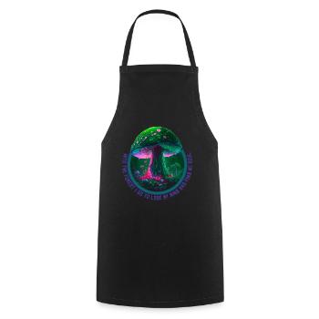 Mushrooms Mushrooms Mushroom Pickers Botany Nature Forest - Cooking Apron - black - Front - AI Model Male 185 dark (185cm)