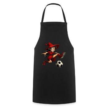 Witch Football - Cooking Apron - black - Front - AI Model Male 185 dark (185cm)
