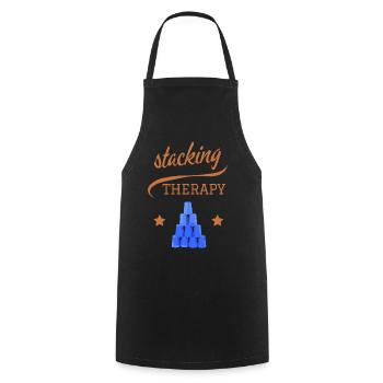 CUP STACKING SPORT STACKING THERAPY - Cooking Apron - black - Front - AI Model Male 185 dark (185cm)