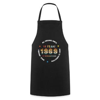 Awesome Since January 1969 Vintage 55 ans Birthday - Tablier de cuisine - noir - Devant - AI Model Male 185 dark (185cm)