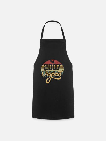 Originaler Jahrgang 2007 – Geburtstagsgeschenk 2007 - Kochschürze - Schwarz