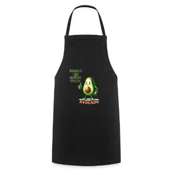 Avocado mit Daumen hoch und Spruch - Kochschürze - Schwarz - Vorne - AI Model Male 185 dark (185cm)