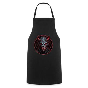Evil demonic devil with red eyes - Cooking Apron - black - Front - AI Model Male 185 dark (185cm)