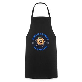 Doux comme une tarte aux pommes - Tablier de cuisine - noir - Devant - AI Model Male 185 dark (185cm)