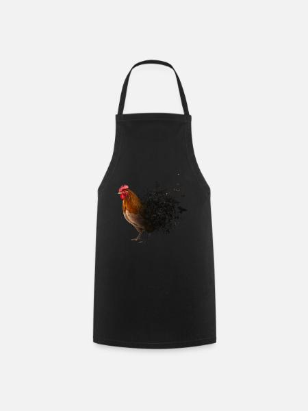 Huhn - Kochschürze - Schwarz