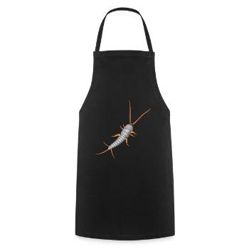 Silverfish, Lepisma saccharina, silverfish - Cooking Apron - black - Front - AI Model Male 185 dark (185cm)