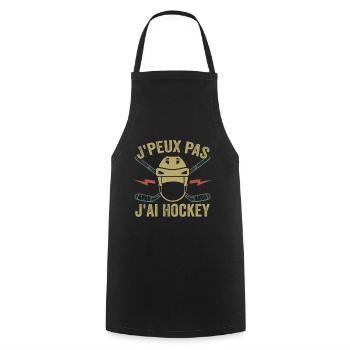 Ich kann nicht, ich habe eine originelle Hockey-Geschenkidee - Kochschürze - Schwarz - Vorne - AI Model Male 185 dark (185cm)