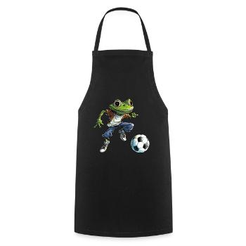 Football des grenouilles - Tablier de cuisine - noir - Devant - AI Model Male 185 dark (185cm)